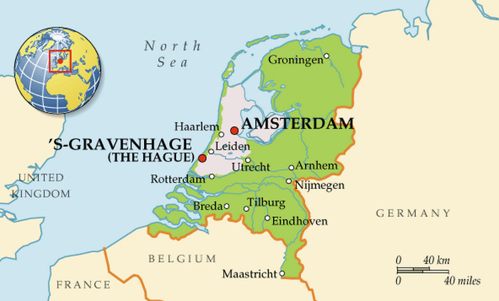Карта европы амстердам